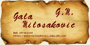 Gala Milošaković vizit kartica